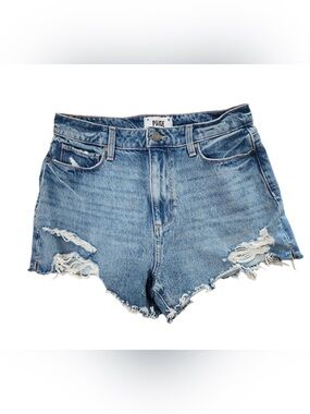 Paige denim short distressed raw hem